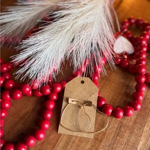 Gold Heart Hoop Earrings